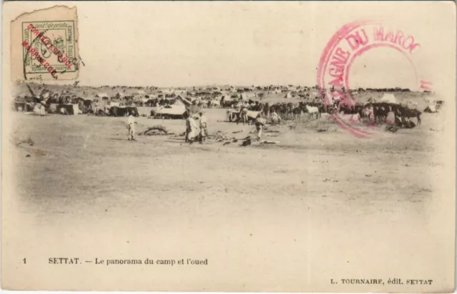 CPA AK Settat - Le Panorama du Camp et l'Oued MAROC (1083339)