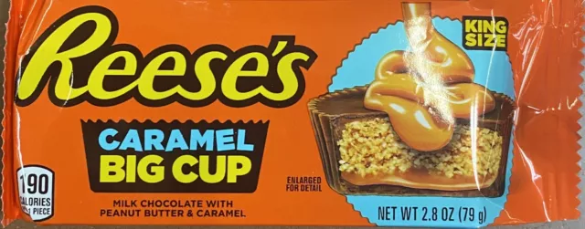 Reese's CARAMEL Big Cup King Size Peanut Butter Cups Candy 2.8 Oz - 1 PACK