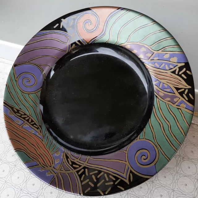 ARCOROC Dekorations-Teller schwarz aus Frankreich neuwertig