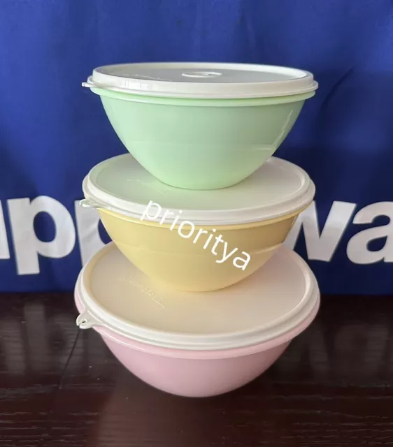 Tupperware Classic Vintage Wonderlier Mixing All Purpose Bowl Set of 3 New