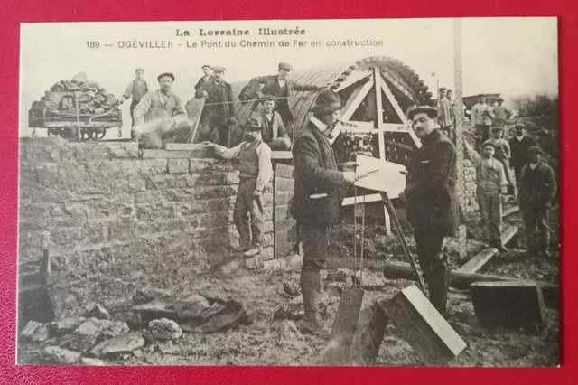 Reproduction of CPA - Lorraine Illustrée ""OGEVILLER-Le Pont du Chemin de Fer..