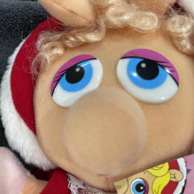 Miss Piggy Baby Christmas 1987 Plush Doll Ms. Claus Vintage Muppets With Tags