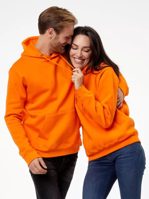 Felpa cappuccio BS332 doppio strato HOODIE COTONE poliestere UNISEX  DA XS A 4XL