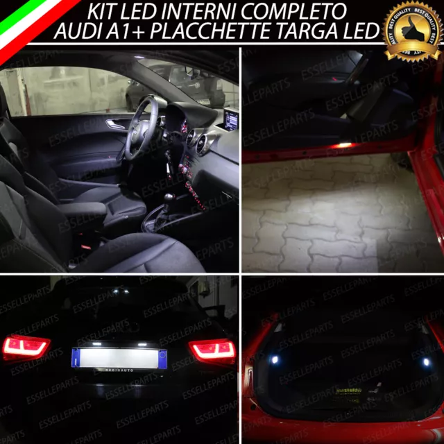 Kit Full Led Interni Audi A1 Kit Completo Canbus + Led Targa 6000K Luce Bianca