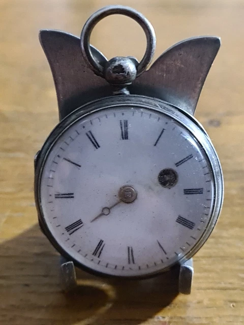 Montre à Gousset Moeris Suisse En Acier Bruni Vintage (1900-1919) - Axe Balancier Cassé - Pour Pièces/Réparation