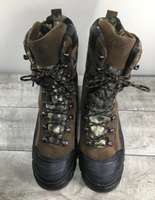 CABELA’S MENS 83-0507 Insulated Work Hunting Waterproof Leather Camo ...