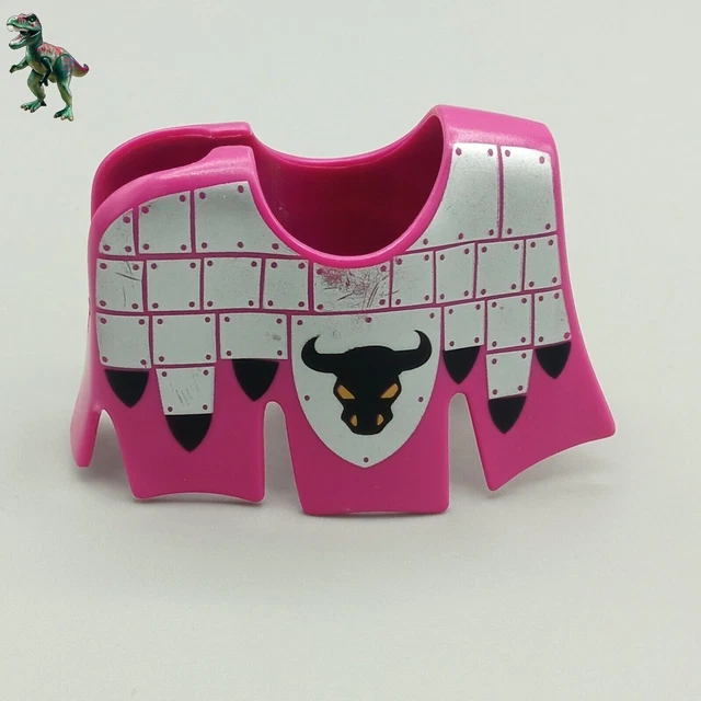 PLAYMOBIL FALDON ARMADURA Caballo Toro Morado Medieval Castillo 4436