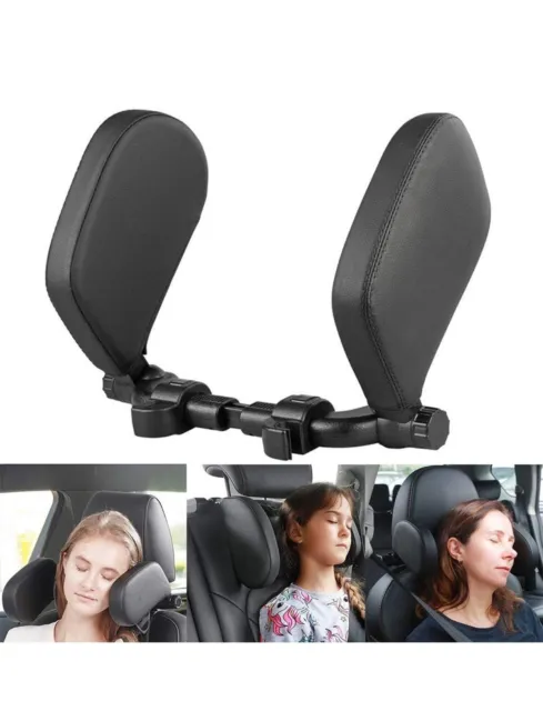 XERGUR Car Seat Adjustable Headrest Memory Foam Neck Pillow For Kids Black