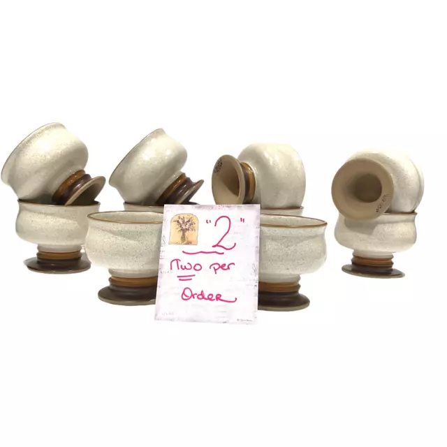 Denby Langley Potter's Wheel Sherbet Rust Red China potters Brown - Set 2/order)