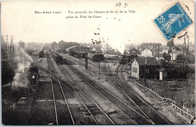 58 COSNE SUR LOIRE - general view of the railway.