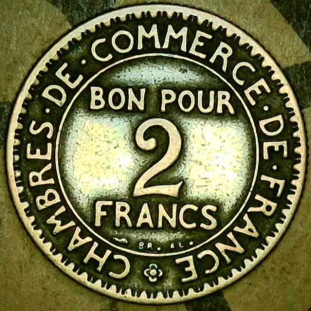 World Coin(s) | 1924 | France | 2 francs | Aluminum-Brass | European 100YRS OLD!