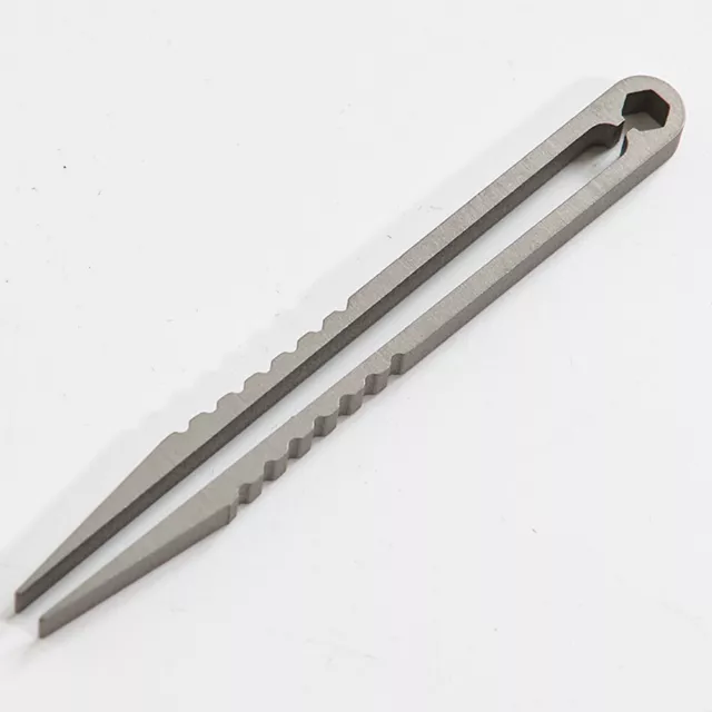 2pcs Pick Up Camping Home Titanium Alloy Tweezers EDC Tool Mini Portable Travel