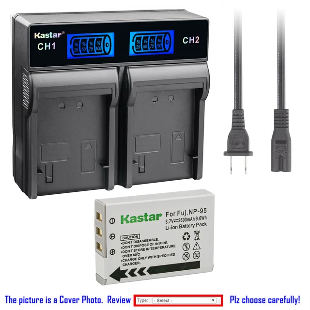 Kastar Battery LCD Rapid Charger for RICOH DB-90 BJ-9 & RICOH GXR P10 GXR S10