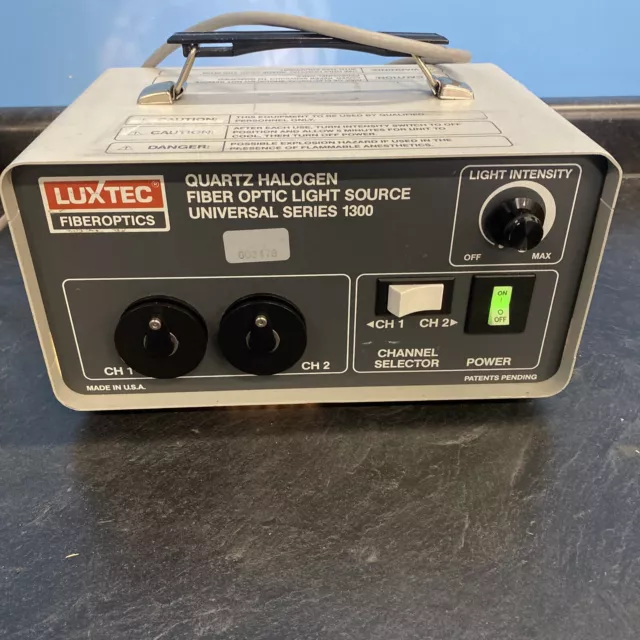 Luxtec Series 1300 Fiber optic light source bright lamps W Cable 2