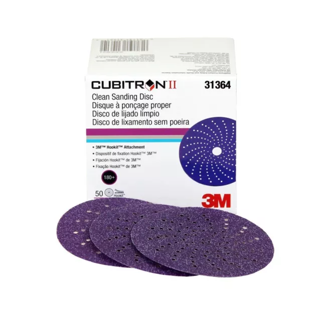 3M 31364 Cubitron II Hookit Clean Sanding Abrasive Disc, 3", 180+ grade, 50 Pc