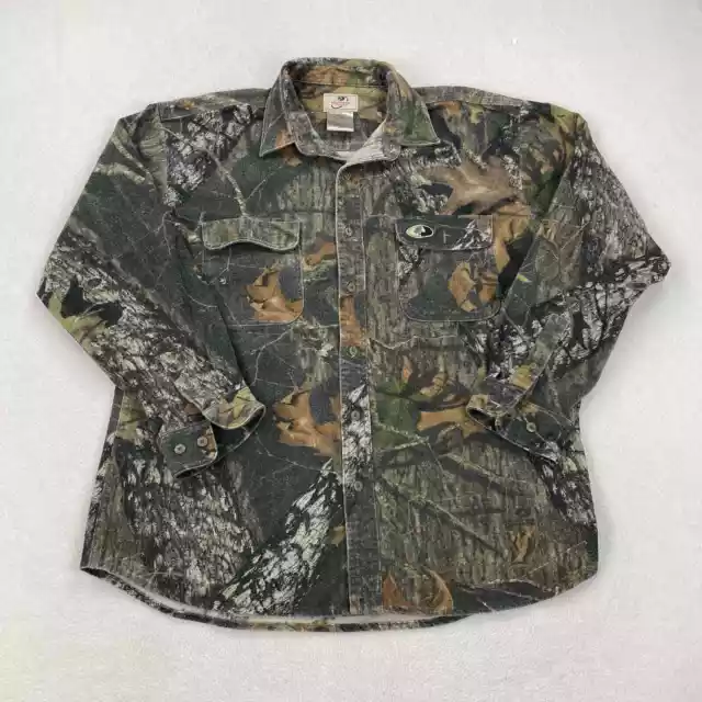 VINTAGE MOSSY OAK Shirt Size Large Camo Long Sleeve Button Up Hunting ...