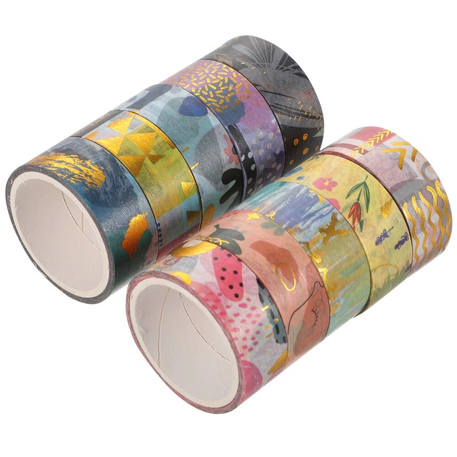 10 rouleaux de comptes à main bandes de washi bricolage bûches de scrapbooking 12
