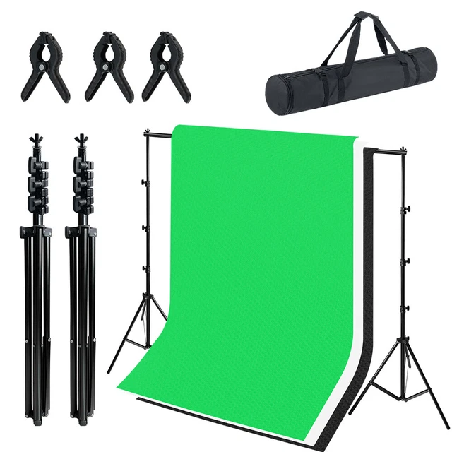 Sistema di sfondi studio fotografico sfondo telescopico 2,6x3 m set treppiede con borsa