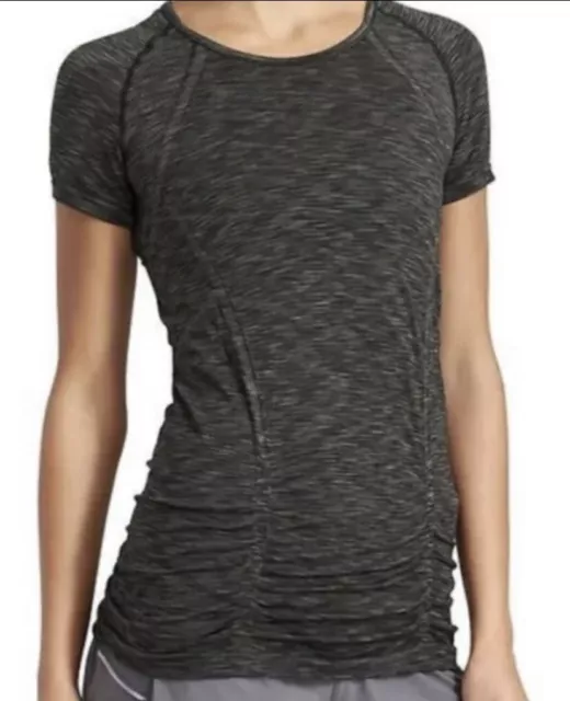 Athleta Space Dye Gray Fastest Track Seamless Top Women's Small