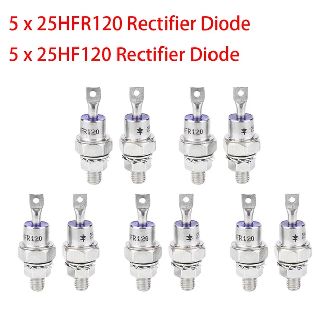Diodi anodo a perno catodico facile installazione 25HFR/25HF 1200V confezione da