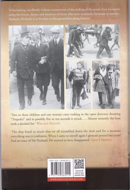 The Lusitania Sinking Eyewitness accounts Hardback Book, New 2