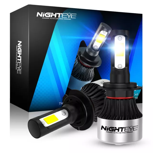 NightEye H7 LED Headlight Conversion Kit High Low Beam Super Bright 6500K White 2