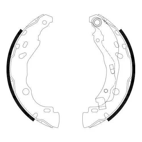 Jeu De Mâchoires De Frein HELLA R0880 - Pour Freins à Tambour, Prémonté, Largeur 32mm, Compatible Peugeot Etc.
