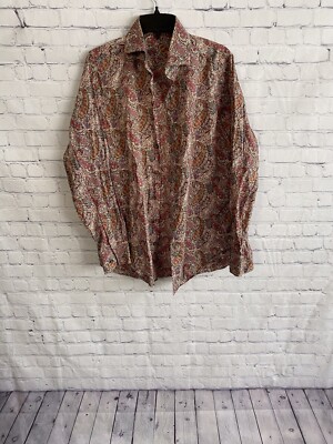 J. Hilburn GBarton Mens Long Sleeve Dress Shirt Paisley