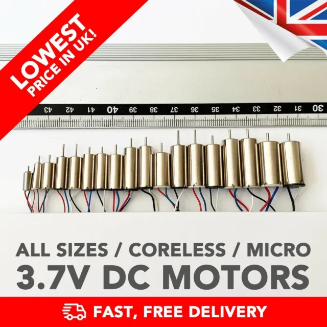 Coreless DC Motor 3.7v Micro RC (0408 412 612 615 617 716 720 816 8520 1020) -UK