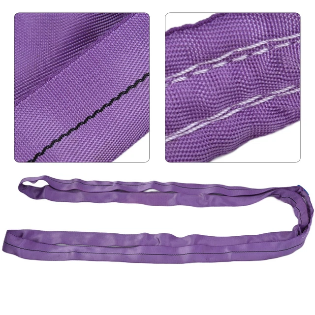 (5 m) Imbracatura rotonda gru resistente all'usura flessibile imbracature infinite viola per
