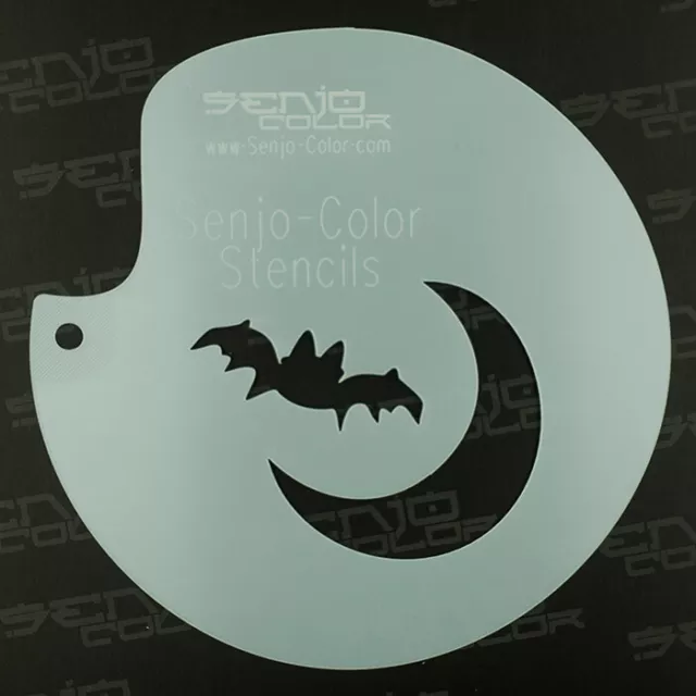 Airbrush Schablone Fledermaus Mond 115mm Polyesterfolie Senjo Color TST2027