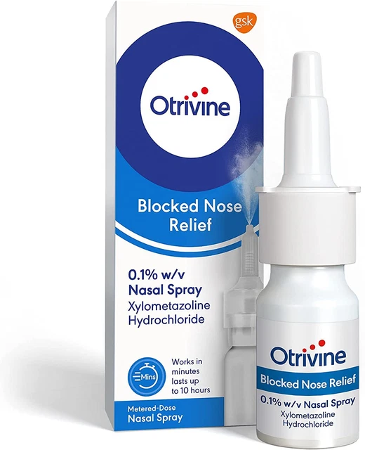 OTRIVINE BLOCKED NOSE Relief Nasal Spray For Colds, Catarrh & Hayfever