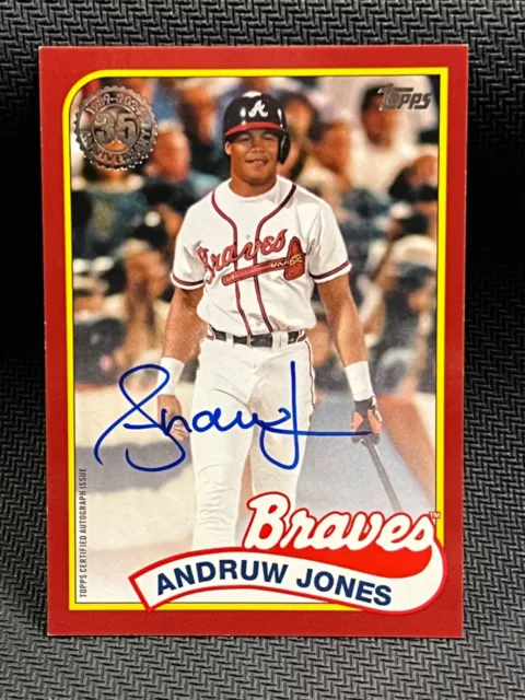 17/25 Andruw Jones 2024 Topps 1989 35th Anniversary Auto Red Braves Autograph