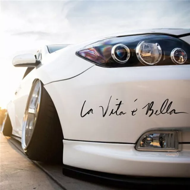 Car Sticker Beautiful Life La Vita e Bella Creative Vinyl Decal Window Decorate