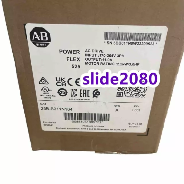 New Factory Sealed AB 25B-B011N104 SER A PowerFlex 525 2.2kW (3Hp) AC Drive