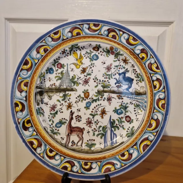 Vintage Portuguese Handpainted 27cm Cabinet Display Plate