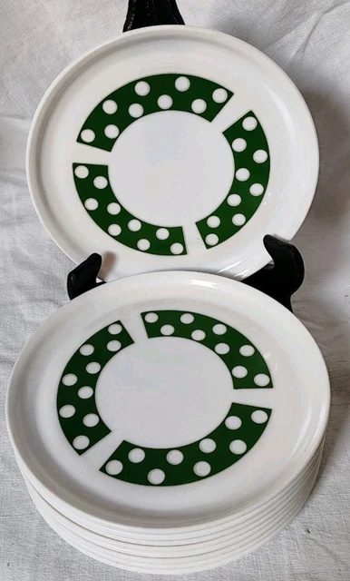 Tasses Arcopal motif Pois Polka France vintage 1970 camping