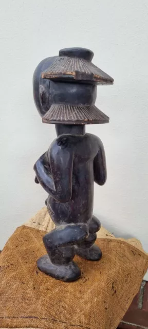 Africa tribal Art,nice woman Luba Statue from  Democratic Republic of Congo 2