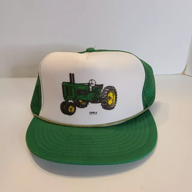 Vintage John Deere Mesh Snap Back Truckers Cap Hat Farming Hat 