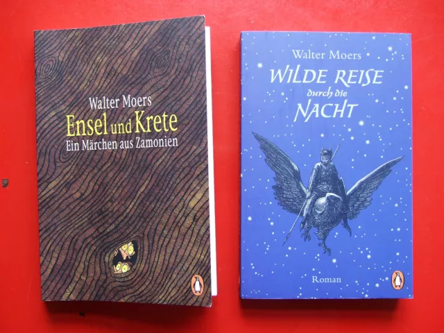 2 x WALTER MOERS Bücher WILDE REISE DURCH DIE NACHT 2022 & Ensel und Krete 2017