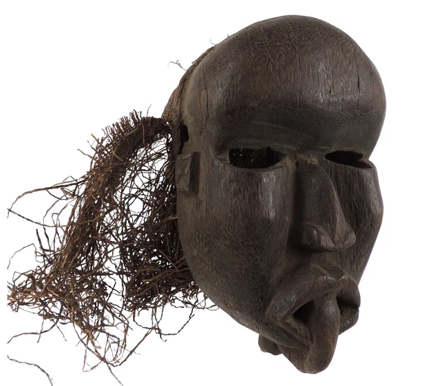 Dan Mask with Hair Deangle Liberia African Art
