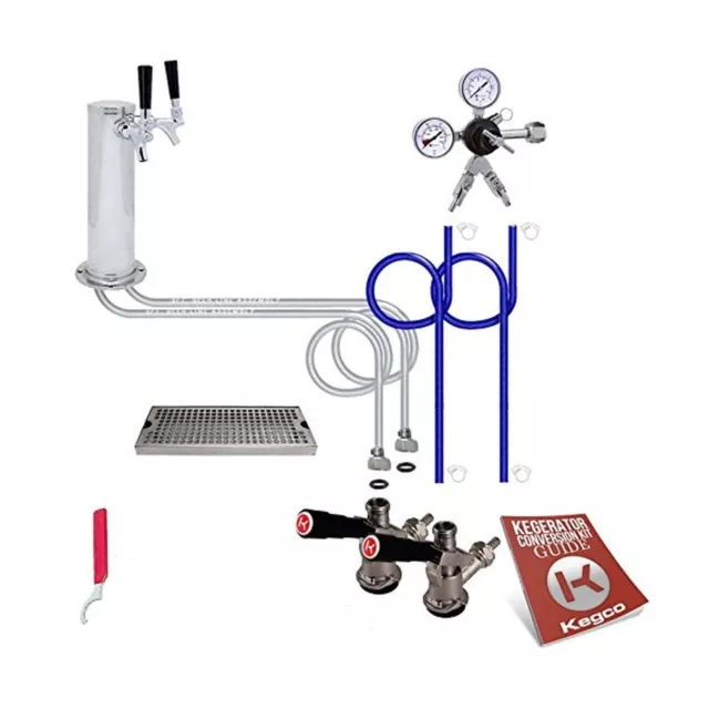 Kegco EBDTCK-2-542-2 Deluxe Tower Kegerator Conversion Kit No Tank 1