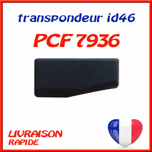 transpondeur ID46 PCF7936 puce antidémarrage compatible peugeot citroen