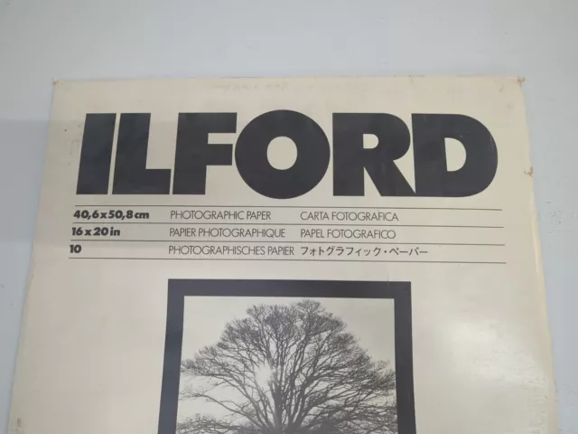 10 Pack Ilford 16x20in 40.6x50.8cm Photographic Paper Multigrade IV Read Descrip 2