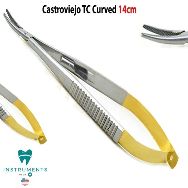 Surgical Castroviejo Suture Needle Holder TC Forceps  Microsurgical Instruments