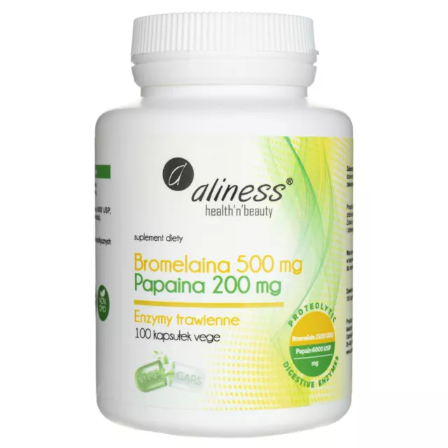 Aliness Bromélaïne 500 mg Papaïne 200 mg, 100 capsules