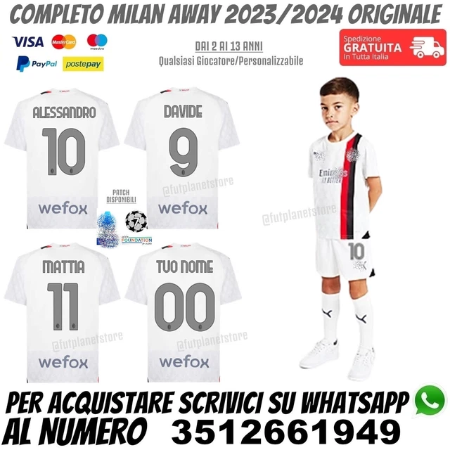 Completo on sale milan bambino