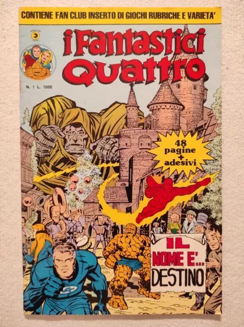 Fantastici Quattro Corno N. 1 Seconda Serie - Poster + Adesivi Ottimo/Edicola