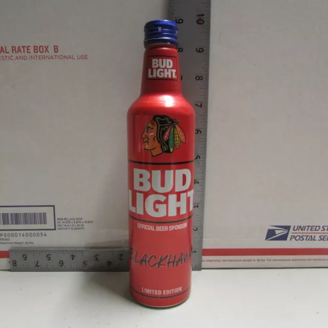 Bud Light Aluminum Bottle #503868 Chicago Blackhawks 2021-2022 NHL empty 16oz