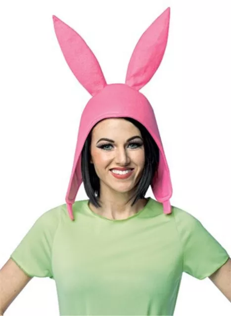 Louise Deluxe Hat Bob's Burgers Bunny Ears Pink Costume TV Show Fun Cartoon